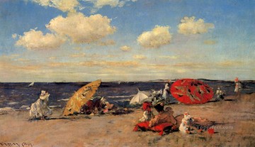 En el impresionismo junto al mar William Merritt Chase Beach Pinturas al óleo